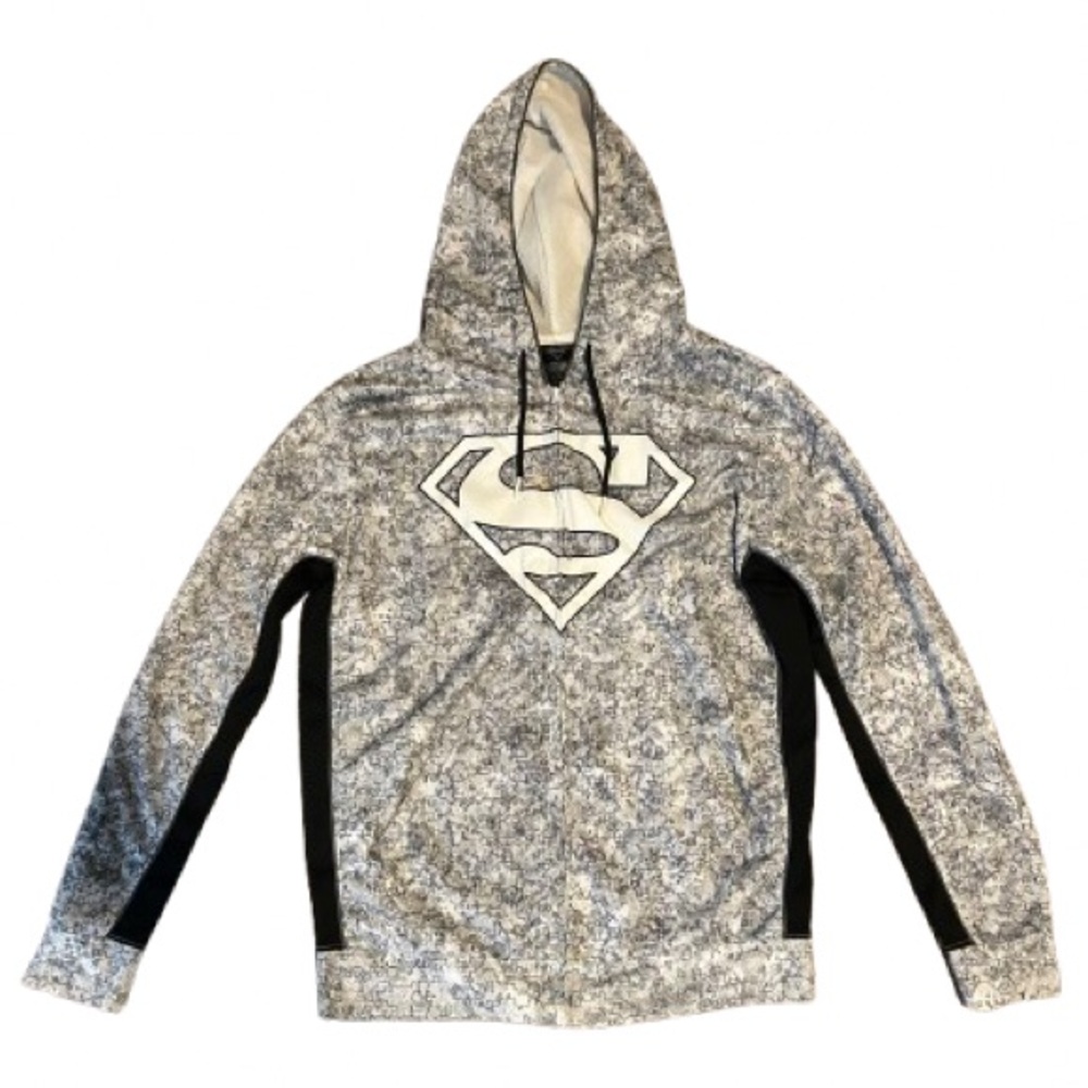 White Camo Superman Zip Up